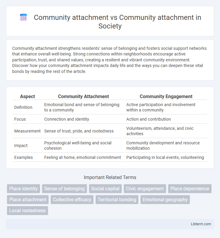 Community attachment vs Community attachment in Society - What is The Difference?