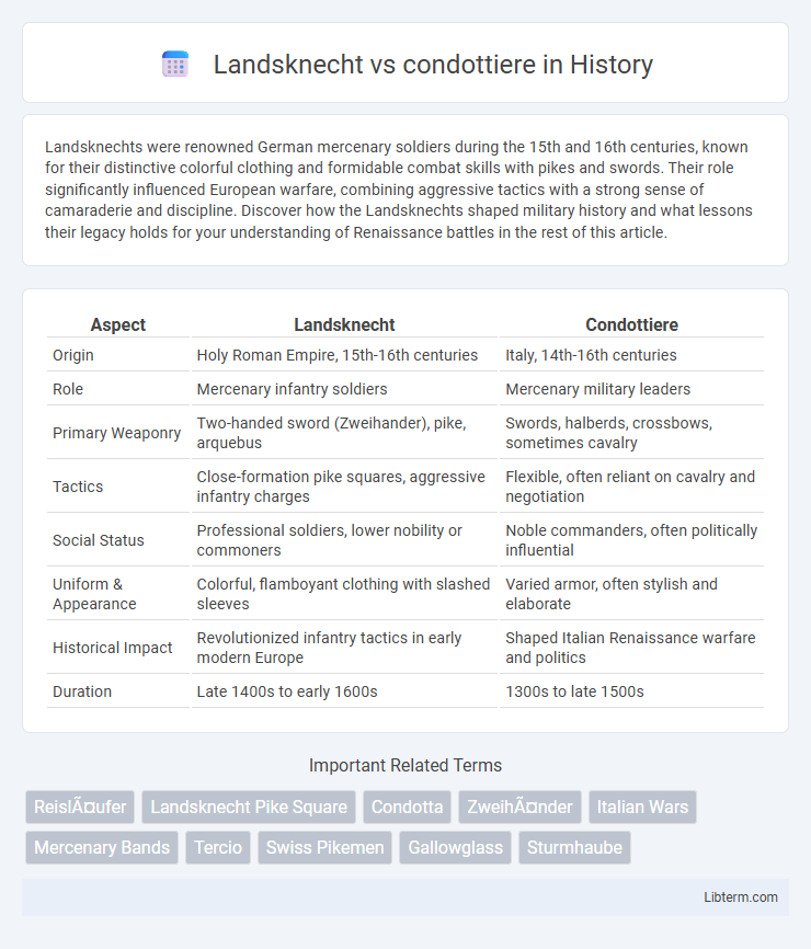 condottiere vs Landsknecht in History - What is The Difference?