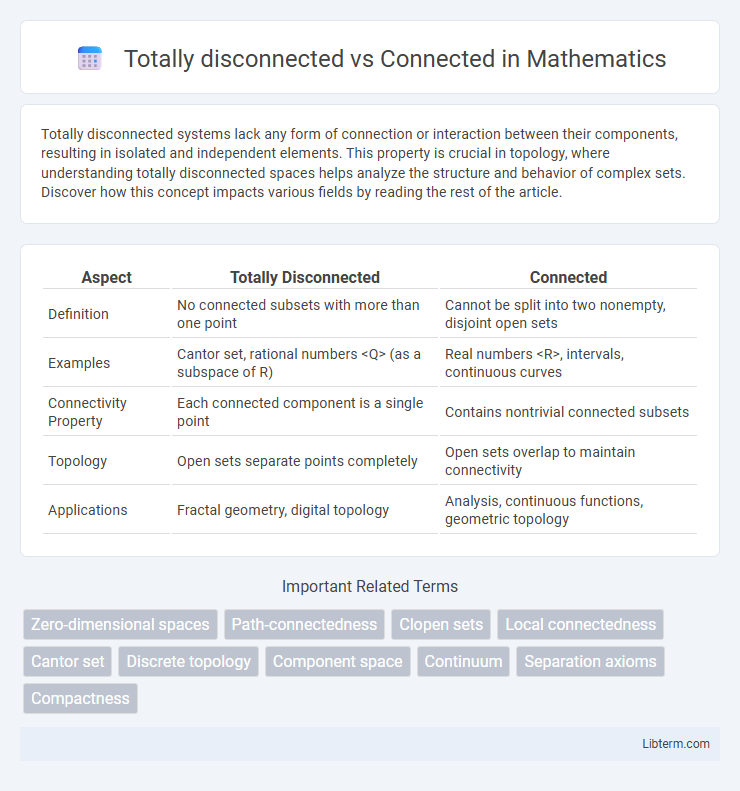 Connected vs Totally disconnected in Mathematics - What is The Difference?
