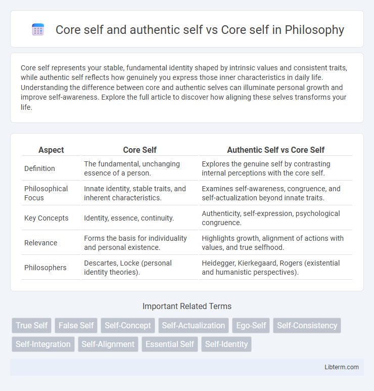 Core self vs Core self and authentic self in Philosophy - What is The Difference?