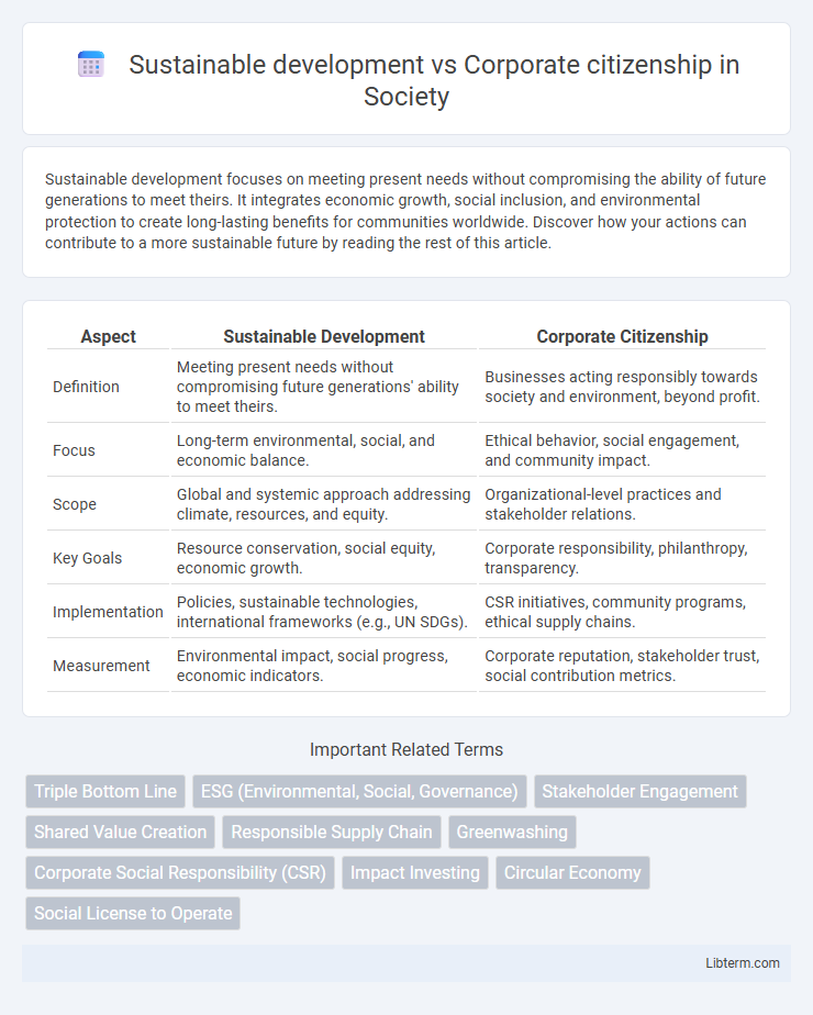 Corporate citizenship vs Sustainable development in Society - What is The Difference?
