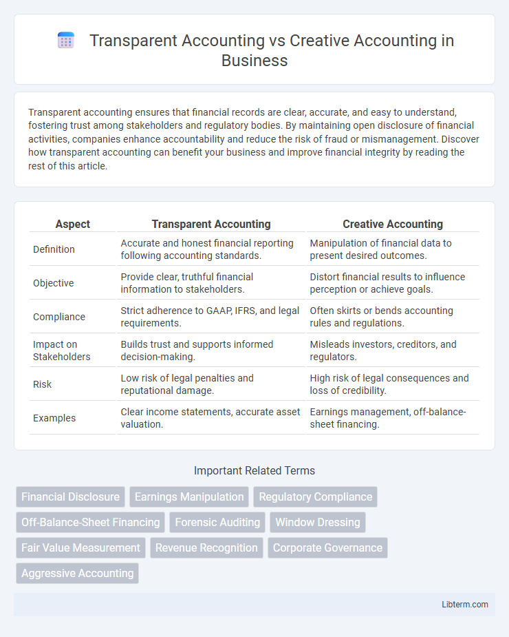 Creative Accounting vs Transparent Accounting in Business - What is The Difference?
