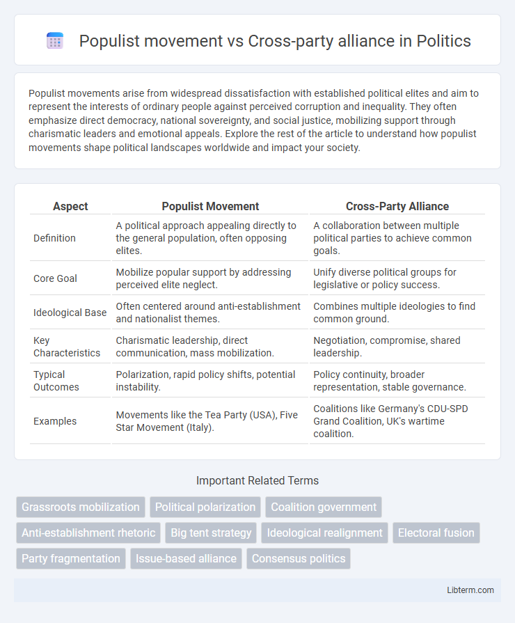 Cross-party alliance vs Populist movement in Politics - What is The Difference?