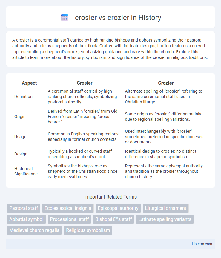crozier vs crosier in History - What is The Difference?