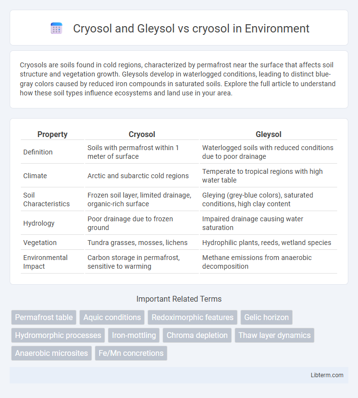 cryosol vs Cryosol and Gleysol in Environment - What is The Difference?