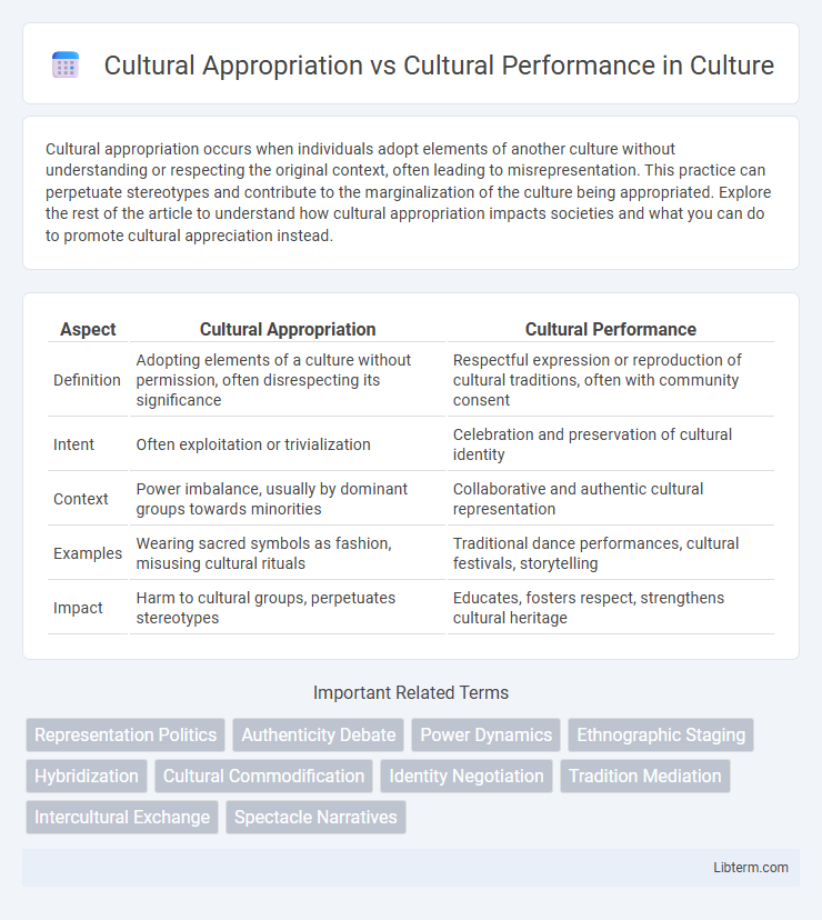 Cultural Performance vs Cultural Appropriation in Culture - What is The Difference?
