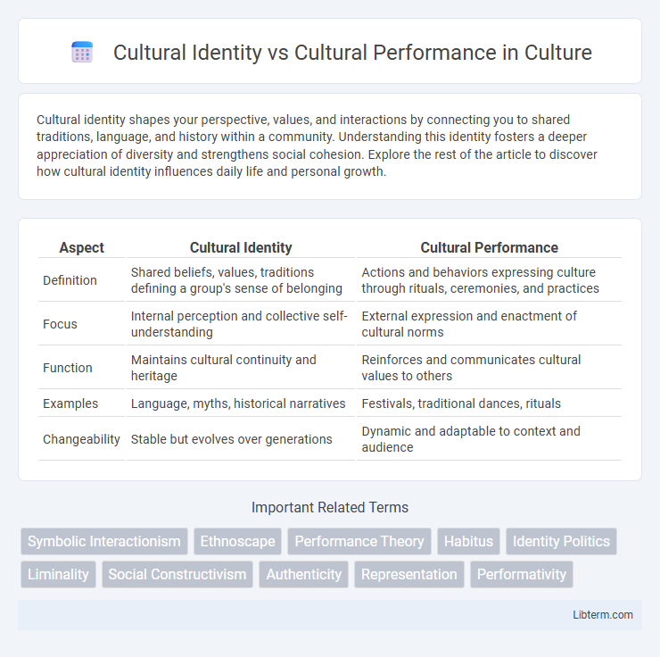 Cultural Performance vs Cultural Identity in Culture - What is The Difference?