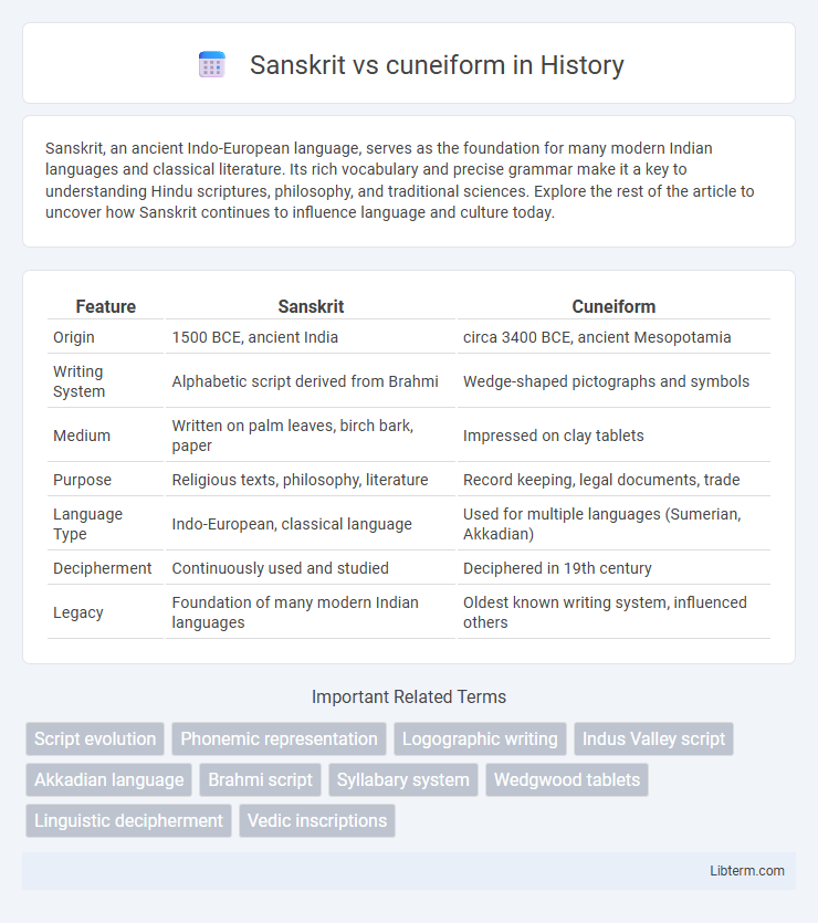 cuneiform vs Sanskrit in History - What is The Difference?