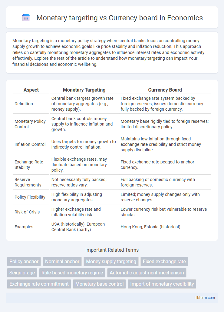 Currency board vs Monetary targeting in Economics - What is The Difference?