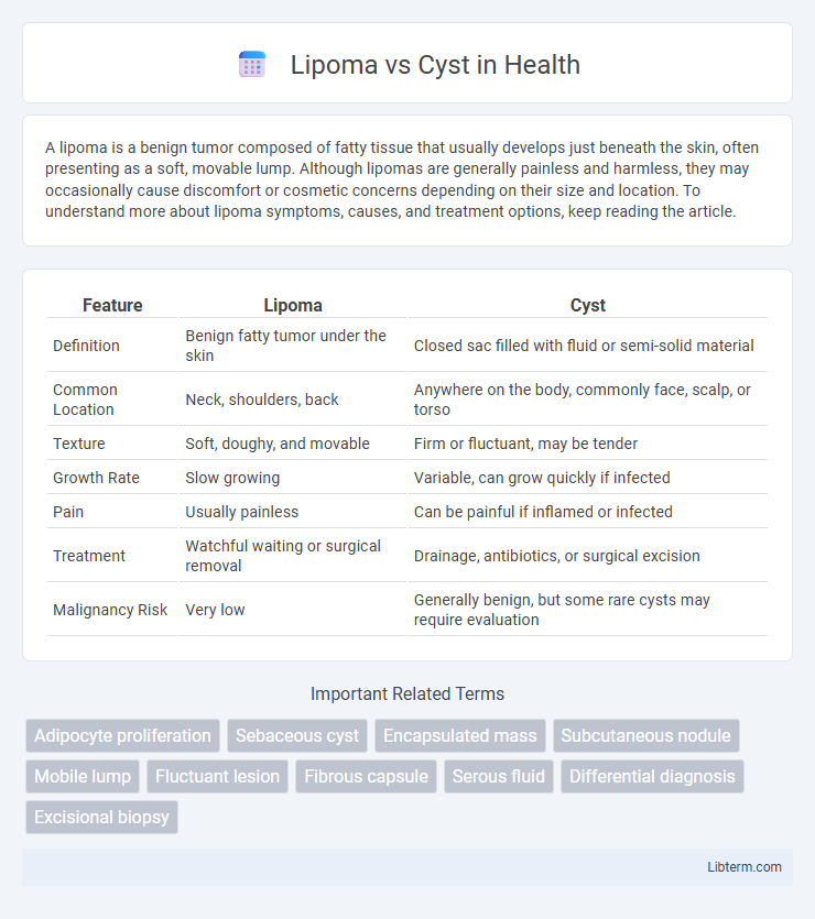 Cyst vs Lipoma in Health - What is The Difference?