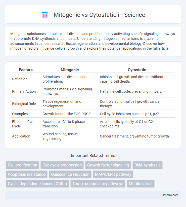 Cytostatic vs Mitogenic in Science - What is The Difference?
