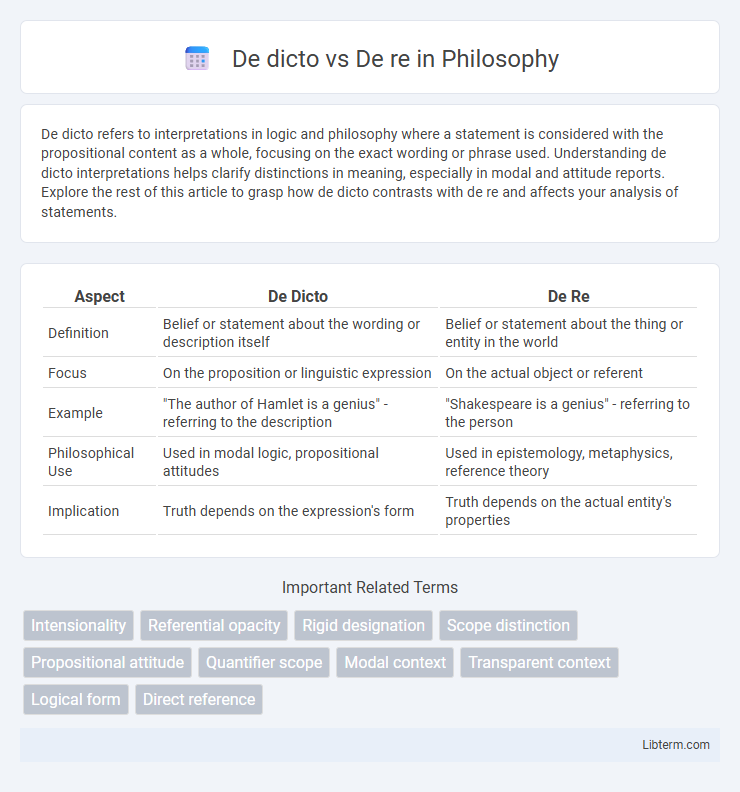 De re vs De dicto in Philosophy - What is The Difference?
