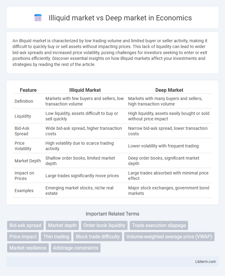 Deep market vs Illiquid market in Economics - What is The Difference?