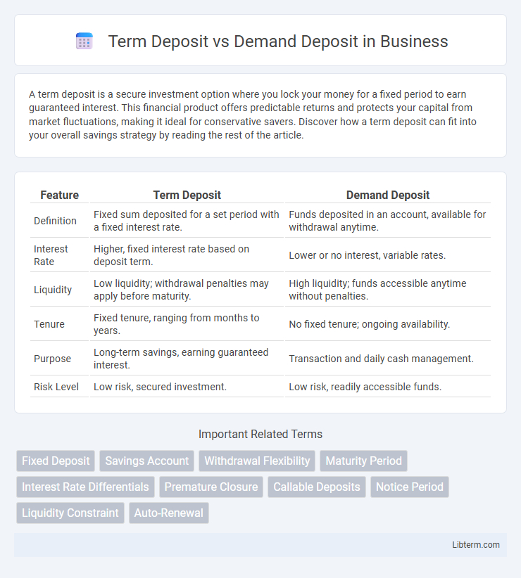 Demand Deposit vs Term Deposit in Business - What is The Difference?