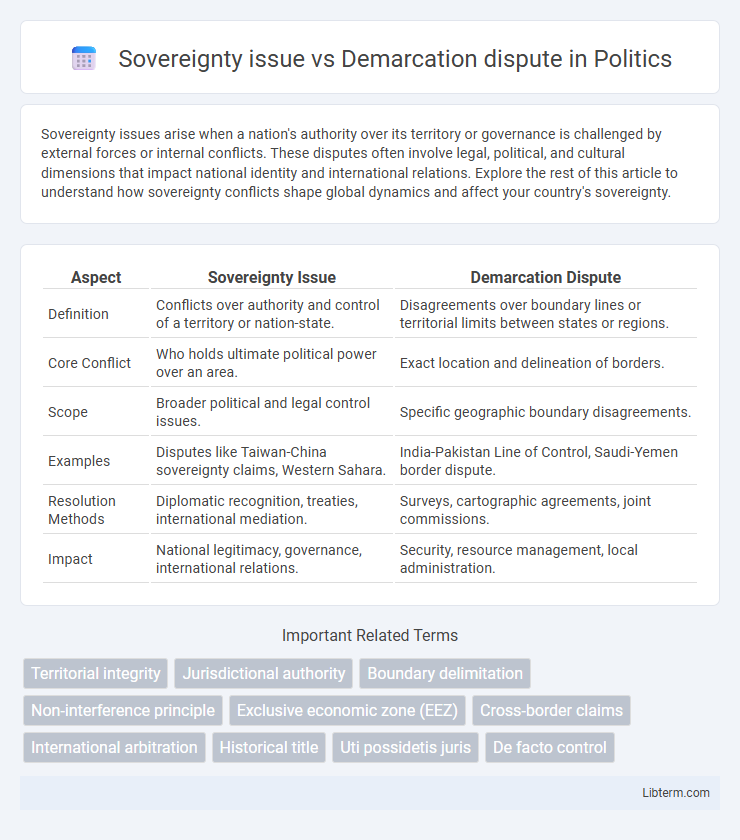 Demarcation dispute vs Sovereignty issue in Politics - What is The Difference?