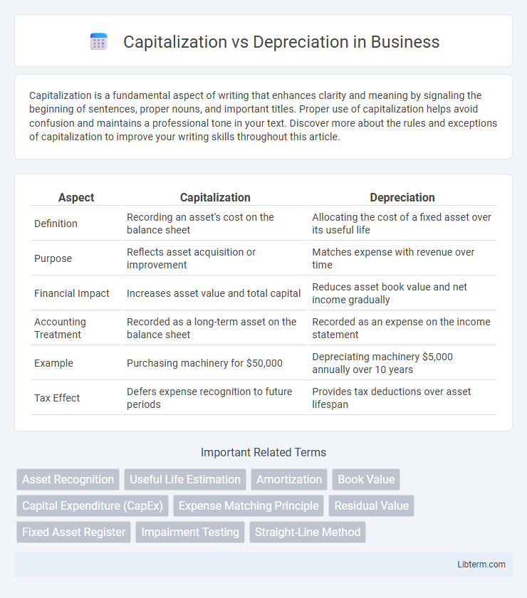 Depreciation vs Capitalization in Business - What is The Difference?