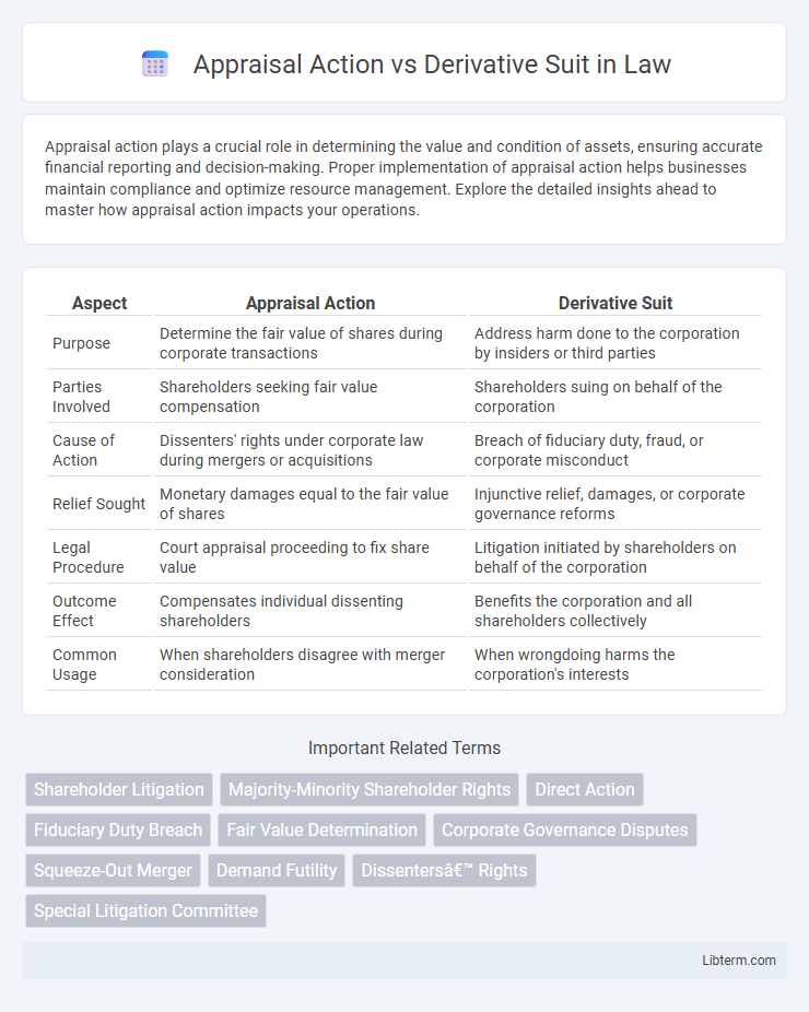 Derivative Suit vs Appraisal Action in Law - What is The Difference?