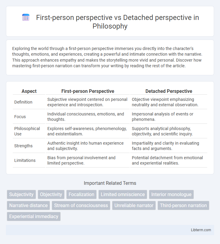 Detached perspective vs First-person perspective in Philosophy - What is The Difference?