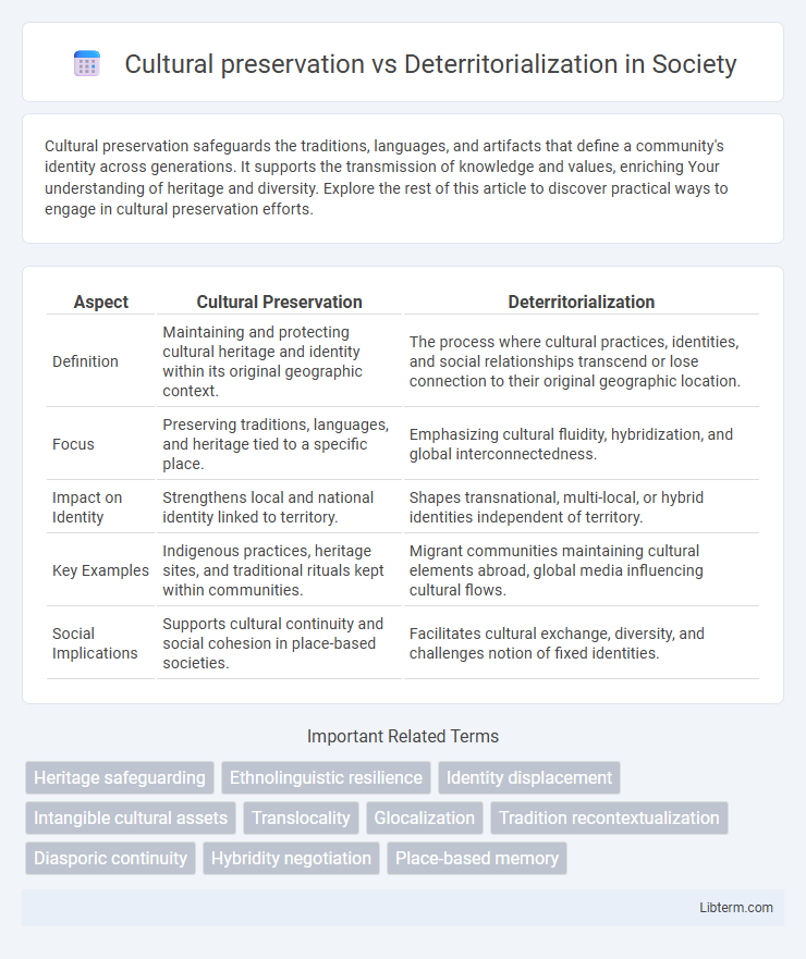 Deterritorialization vs Cultural preservation in Society - What is The Difference?