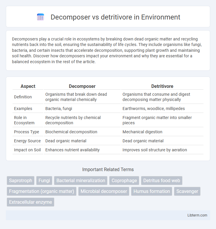 detritivore vs Decomposer in Environment - What is The Difference?