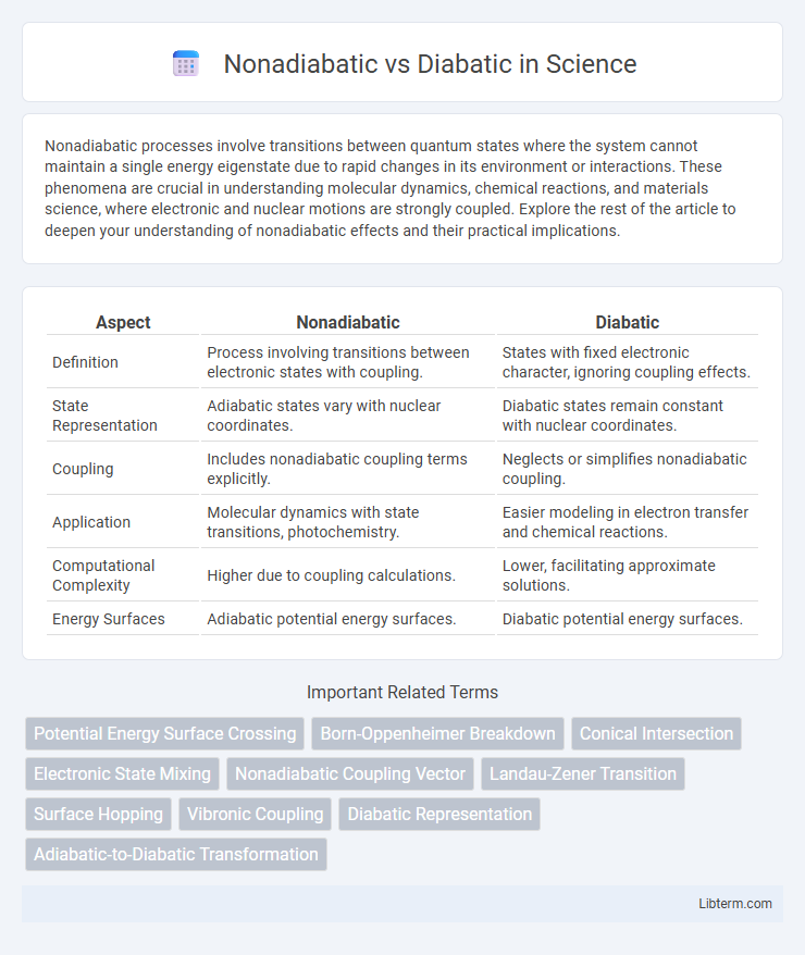 Diabatic vs Nonadiabatic in Science - What is The Difference?