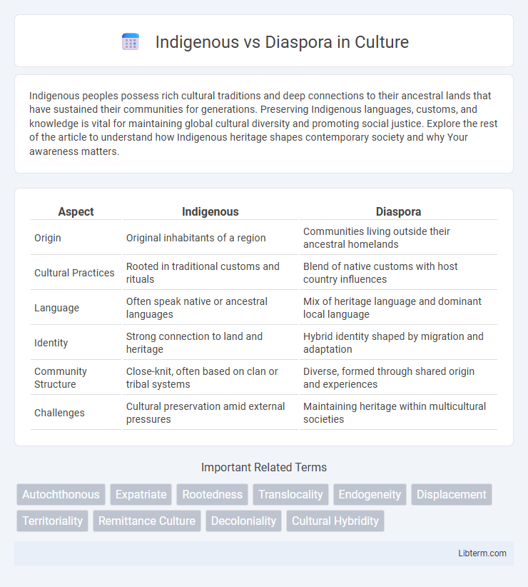Diaspora vs Indigenous in Culture - What is The Difference?