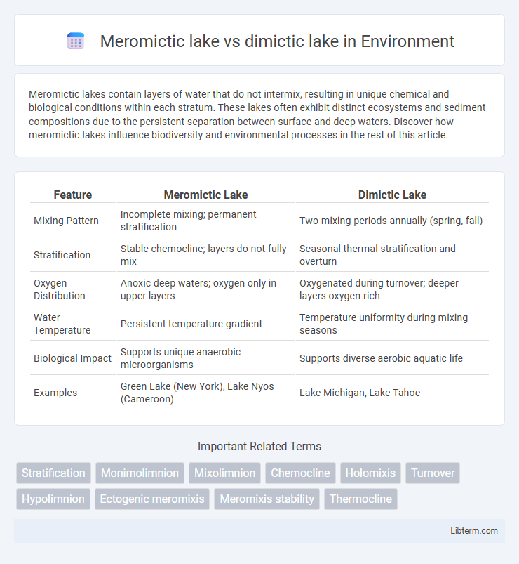 dimictic lake vs Meromictic lake in Environment - What is The Difference?