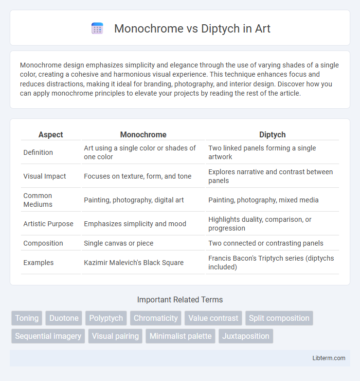 Diptych vs Monochrome in Art - What is The Difference?