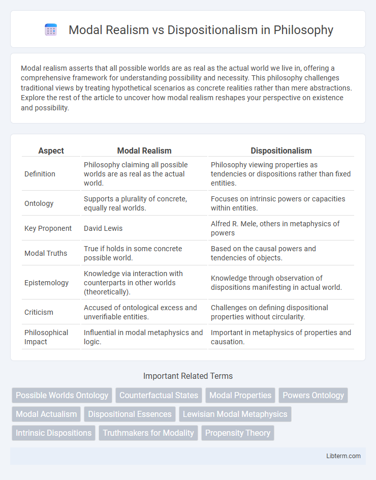 Dispositionalism vs Modal Realism in Philosophy - What is The Difference?