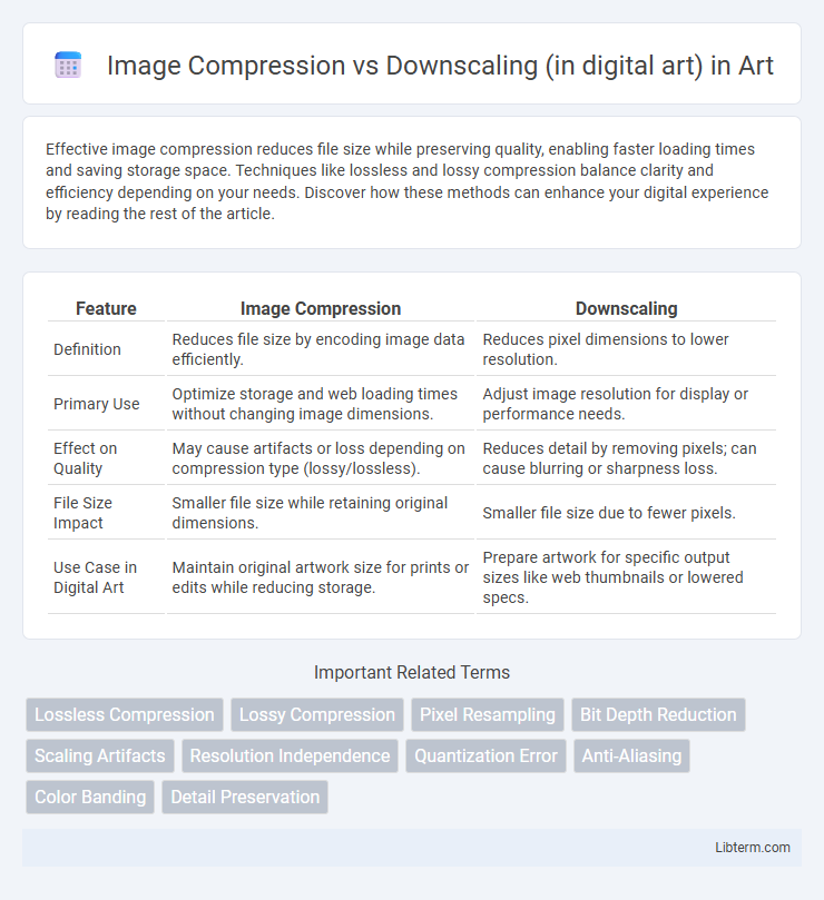 Downscaling (in digital art) vs Image Compression in Art - What is The Difference?
