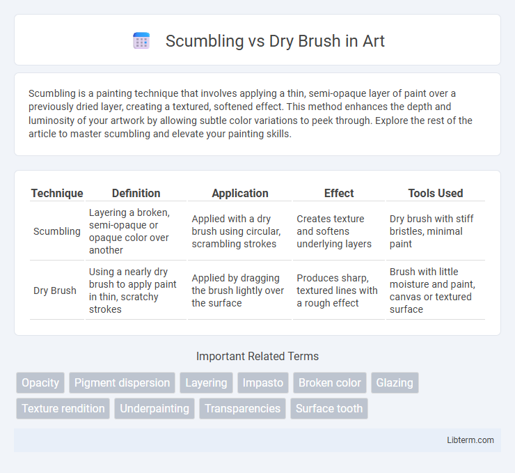 Dry Brush vs Scumbling in Art - What is The Difference?
