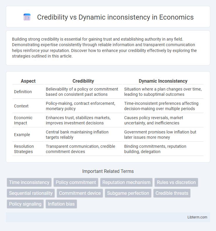 Dynamic inconsistency vs Credibility in Economics - What is The Difference?