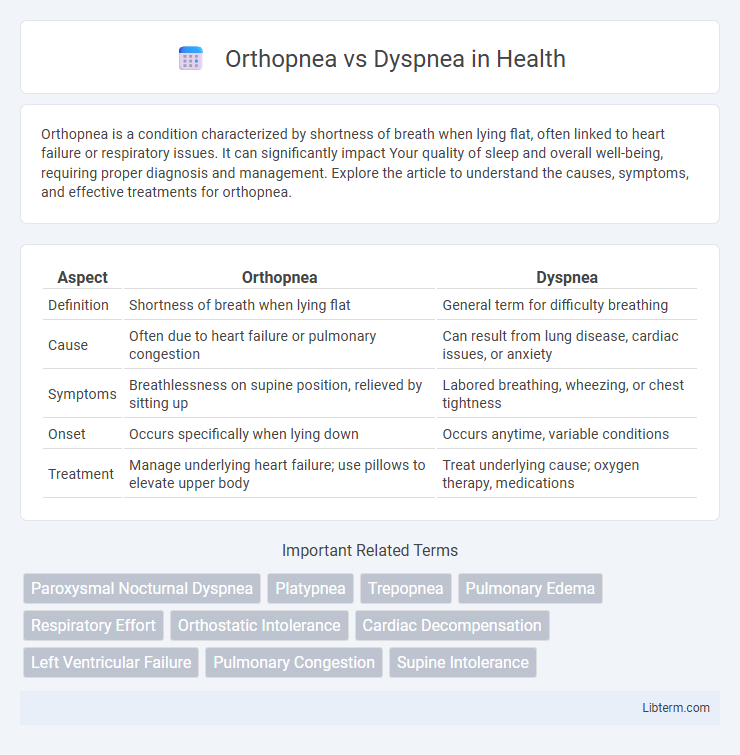Dyspnea vs Orthopnea in Health - What is The Difference?