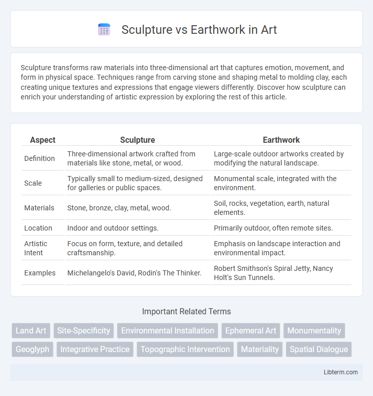 Earthwork vs Sculpture in Art - What is The Difference?