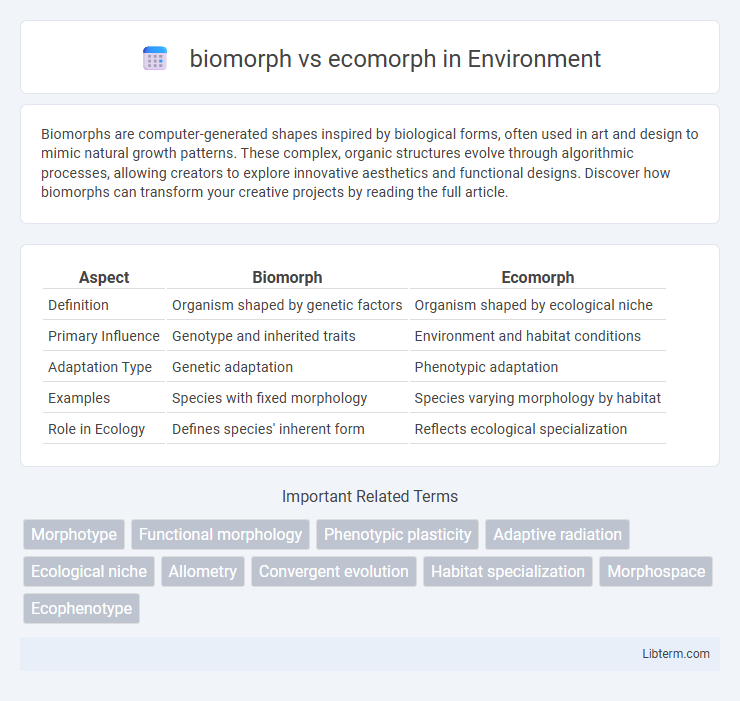 ecomorph vs biomorph in Environment - What is The Difference?