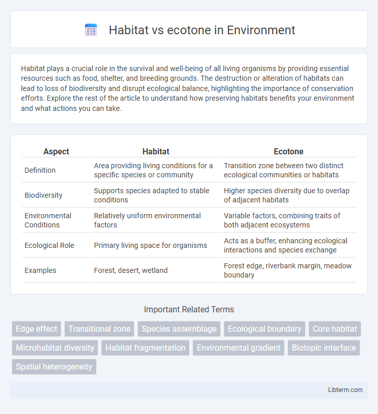 ecotone vs Habitat in Environment - What is The Difference?