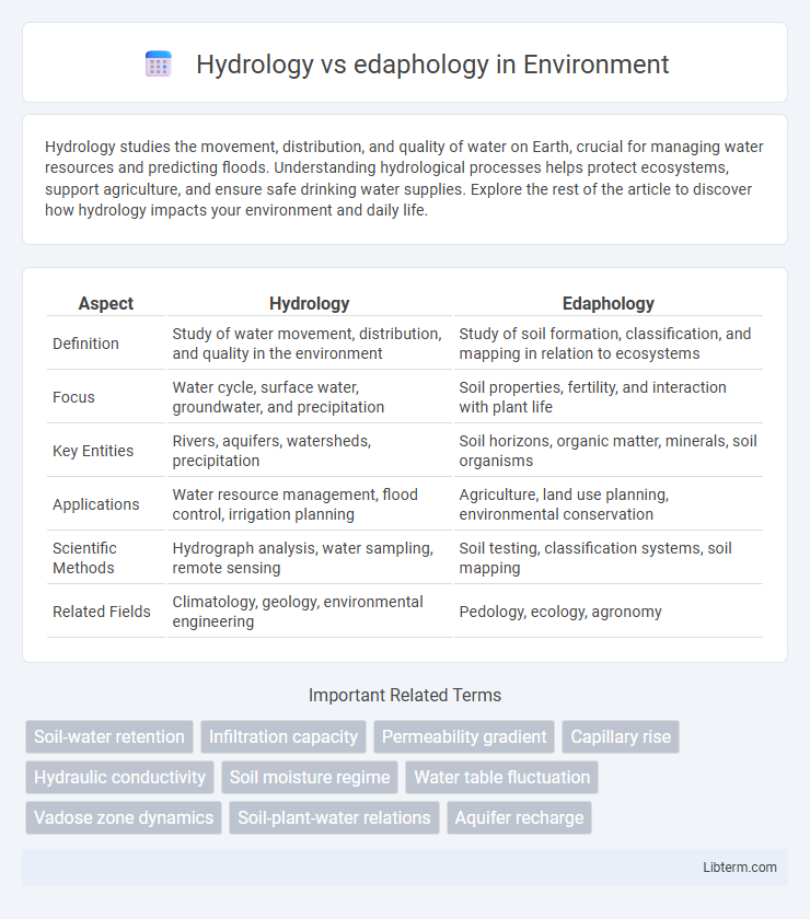 edaphology vs Hydrology in Environment - What is The Difference?