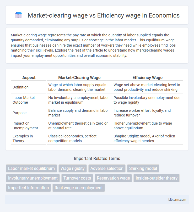 Efficiency wage vs Market-clearing wage in Economics - What is The Difference?