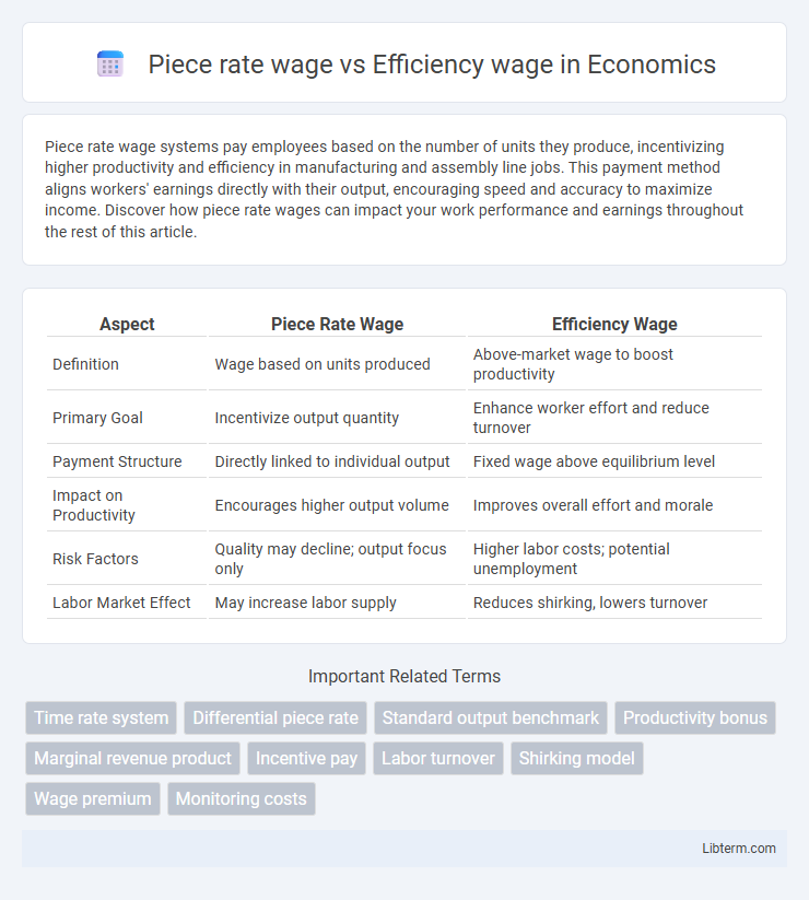 Efficiency wage vs Piece rate wage in Economics - What is The Difference?