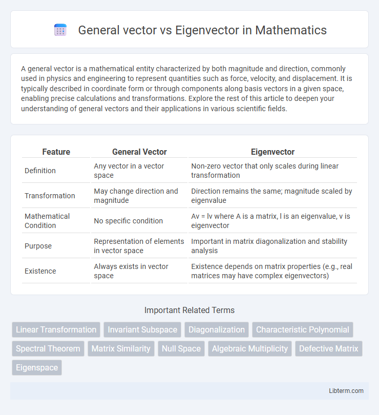 Eigenvector vs General vector in Mathematics - What is The Difference?