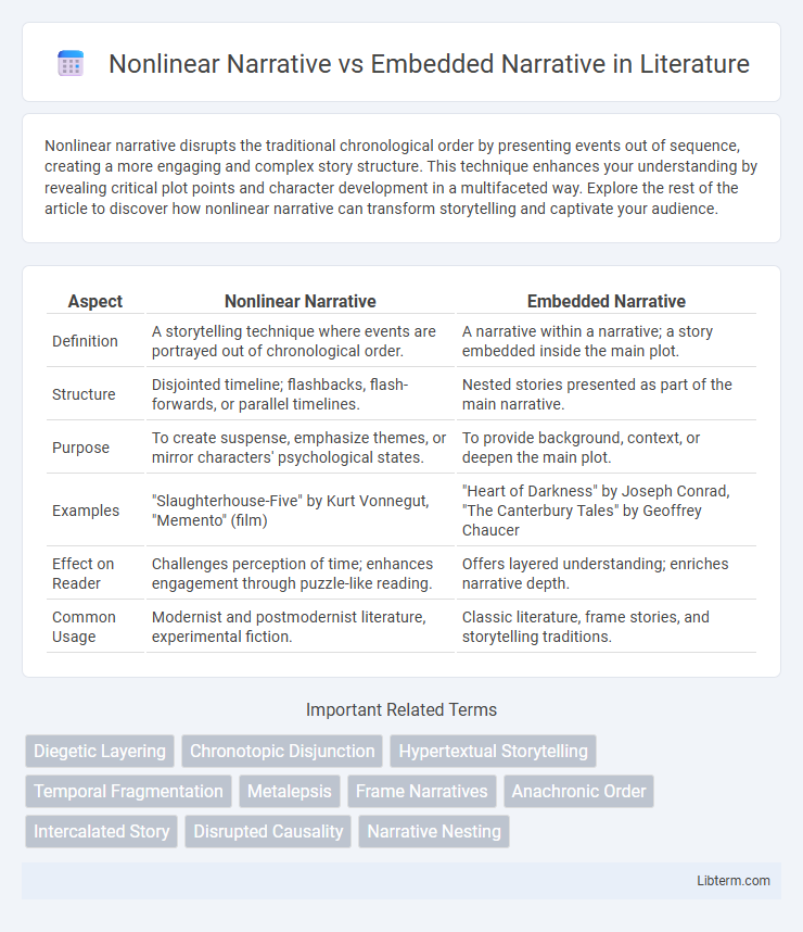 Embedded Narrative vs Nonlinear Narrative in Literature - What is The Difference?