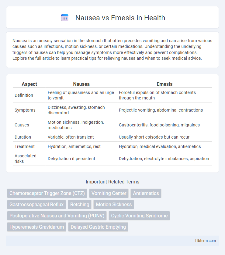 Emesis vs Nausea in Health - What is The Difference?