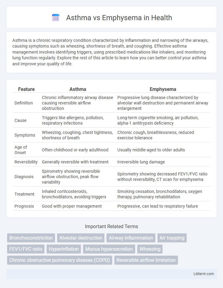 Emphysema vs Asthma in Health - What is The Difference?