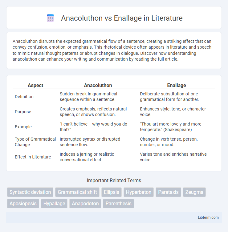 Enallage vs Anacoluthon in Literature - What is The Difference?