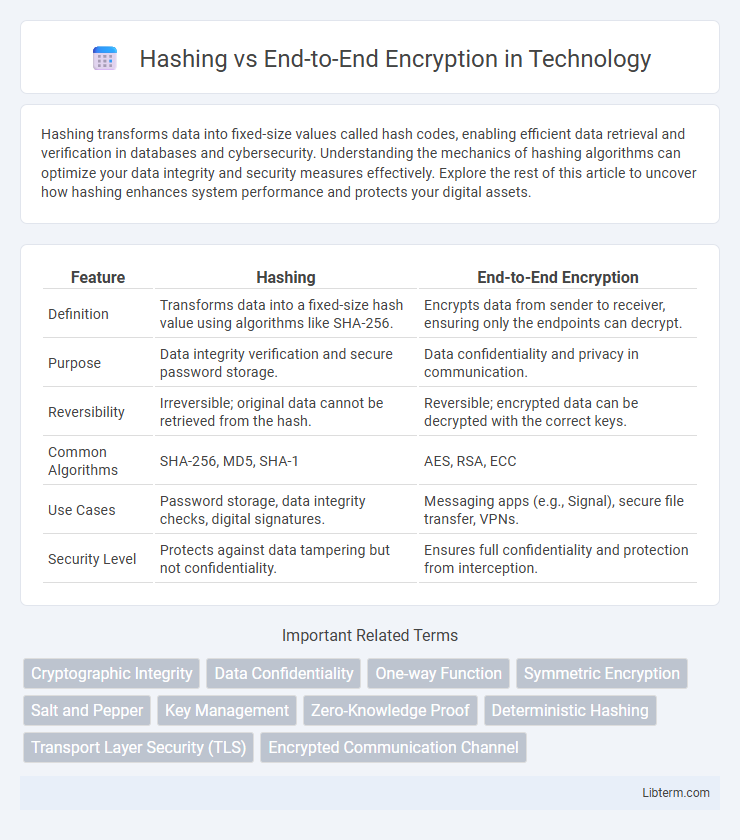 End-to-End Encryption vs Hashing in Technology - What is The Difference?
