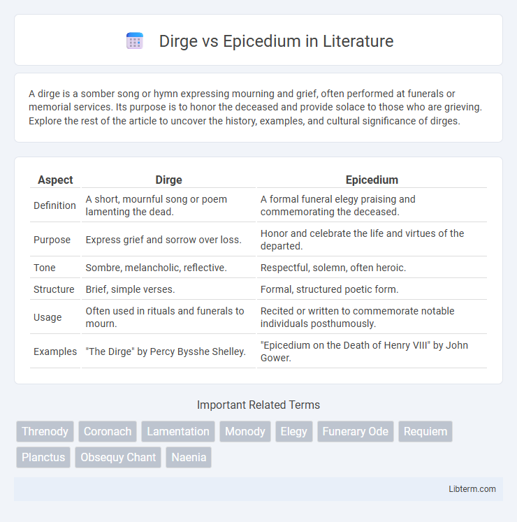 Epicedium vs Dirge in Literature - What is The Difference?