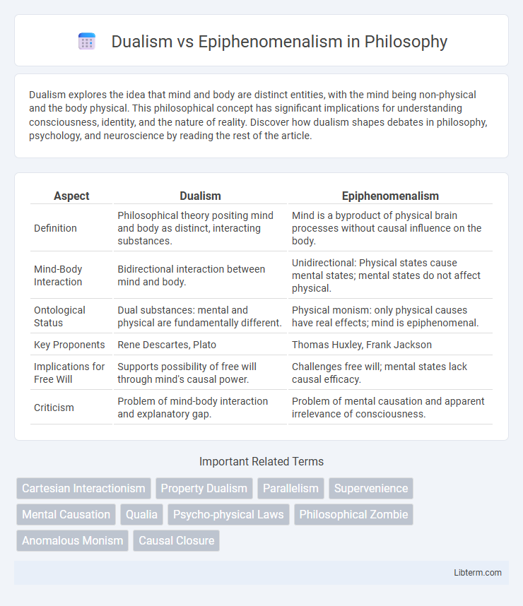 Epiphenomenalism vs Dualism in Philosophy - What is The Difference?