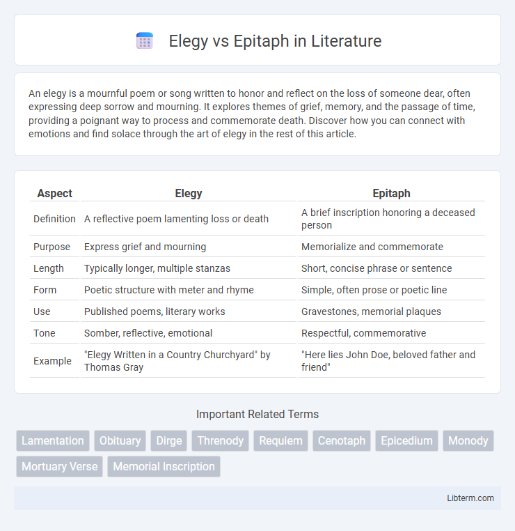 Epitaph vs Elegy in Literature - What is The Difference?