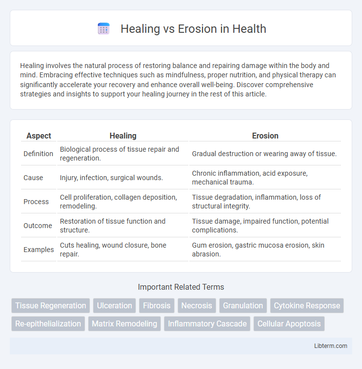 Erosion vs Healing in Health - What is The Difference?