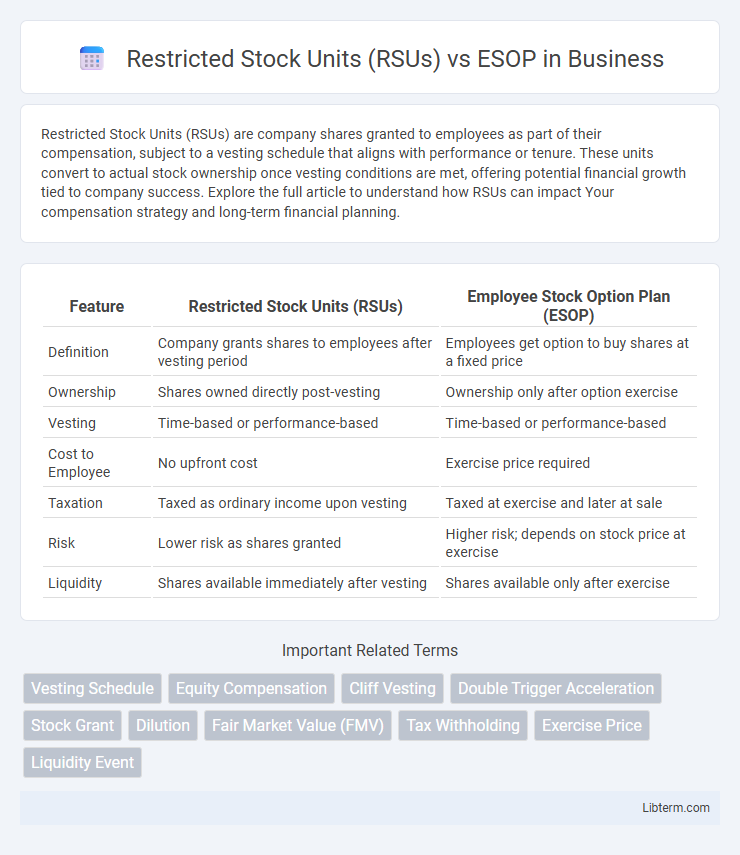 ESOP vs Restricted Stock Units (RSUs) in Business - What is The Difference?